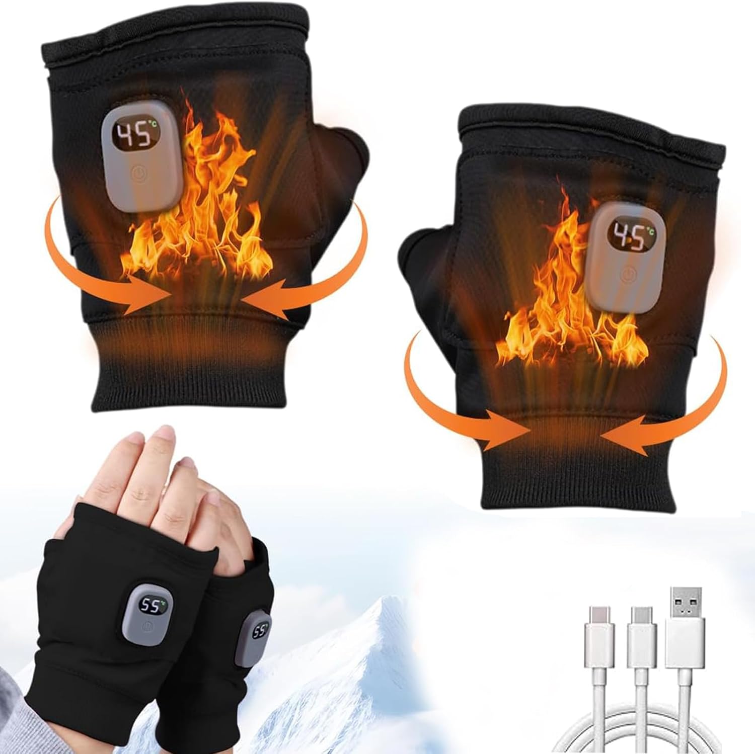 Thermostatic Heated Gloves - Stay Warm Anywhere!