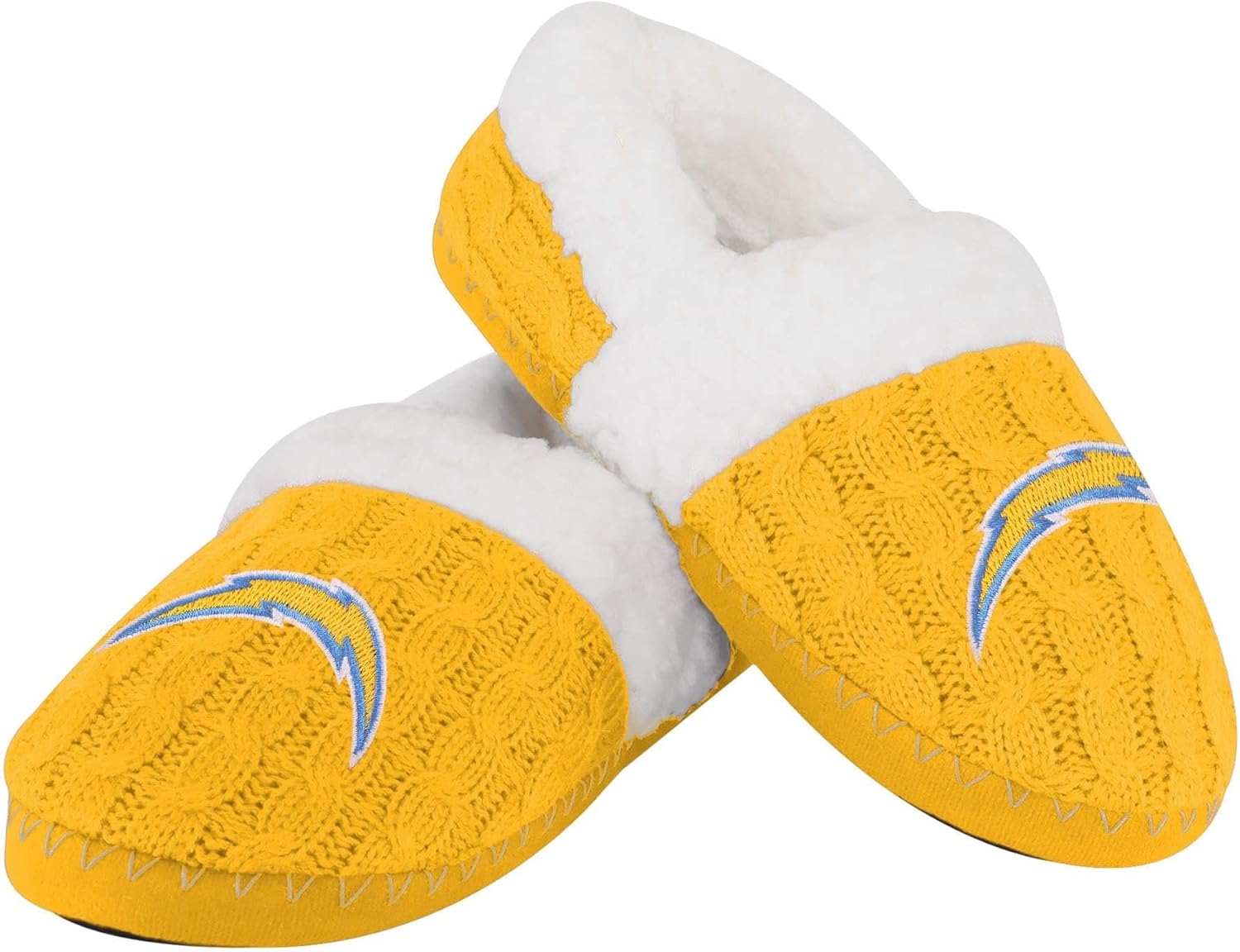 FOCO Women's NFL Team Color Moccasin Slippers for Comfort