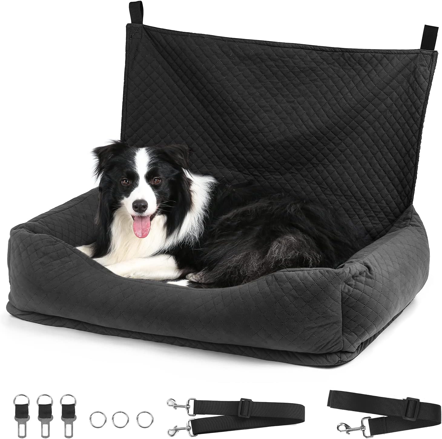 Safe & Cozy Medium Dog Car Seat - Washable & Non-Slip