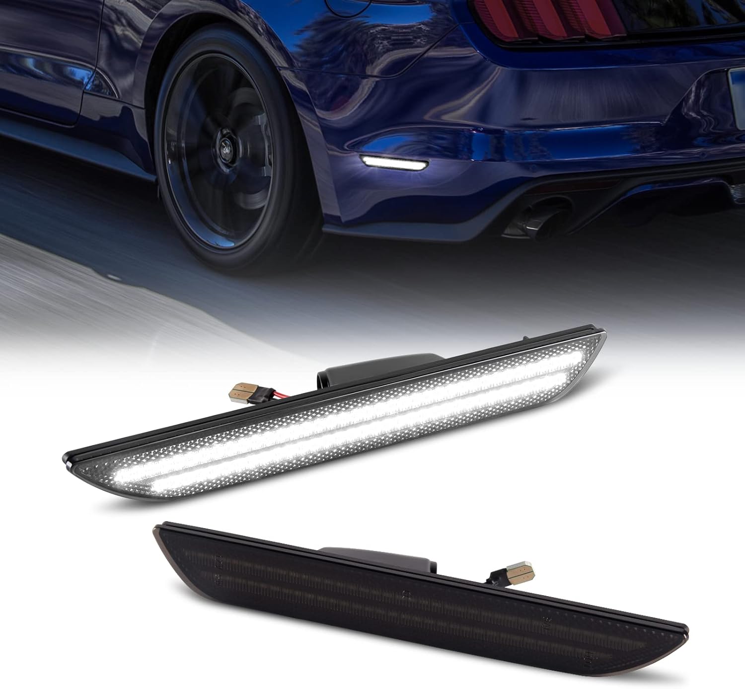 Gempro LED Side Marker Lights for Ford Mustang 2015-2023