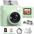 TIATUA Kids Instant Print Camera - 1080P HD Video, Green