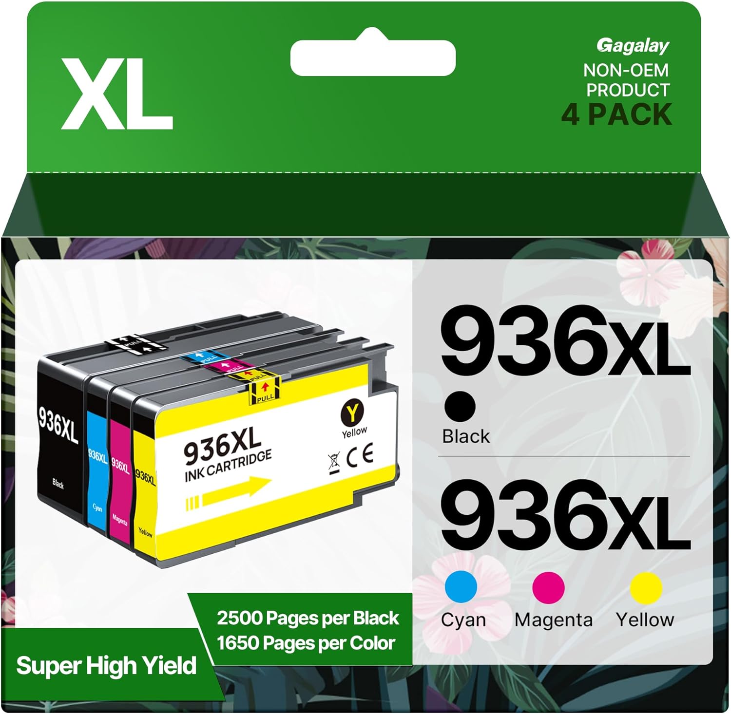 936XL 936 Ink Cartridges Combo Pack for HP Printers - High Yield