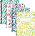 Decomposition 4-Pack Flowery Notebook - College Ruled Spiral Journal