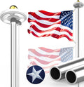 12-Gauge Heavy Duty Flag Pole Holder for Outside House - Strong 25ft