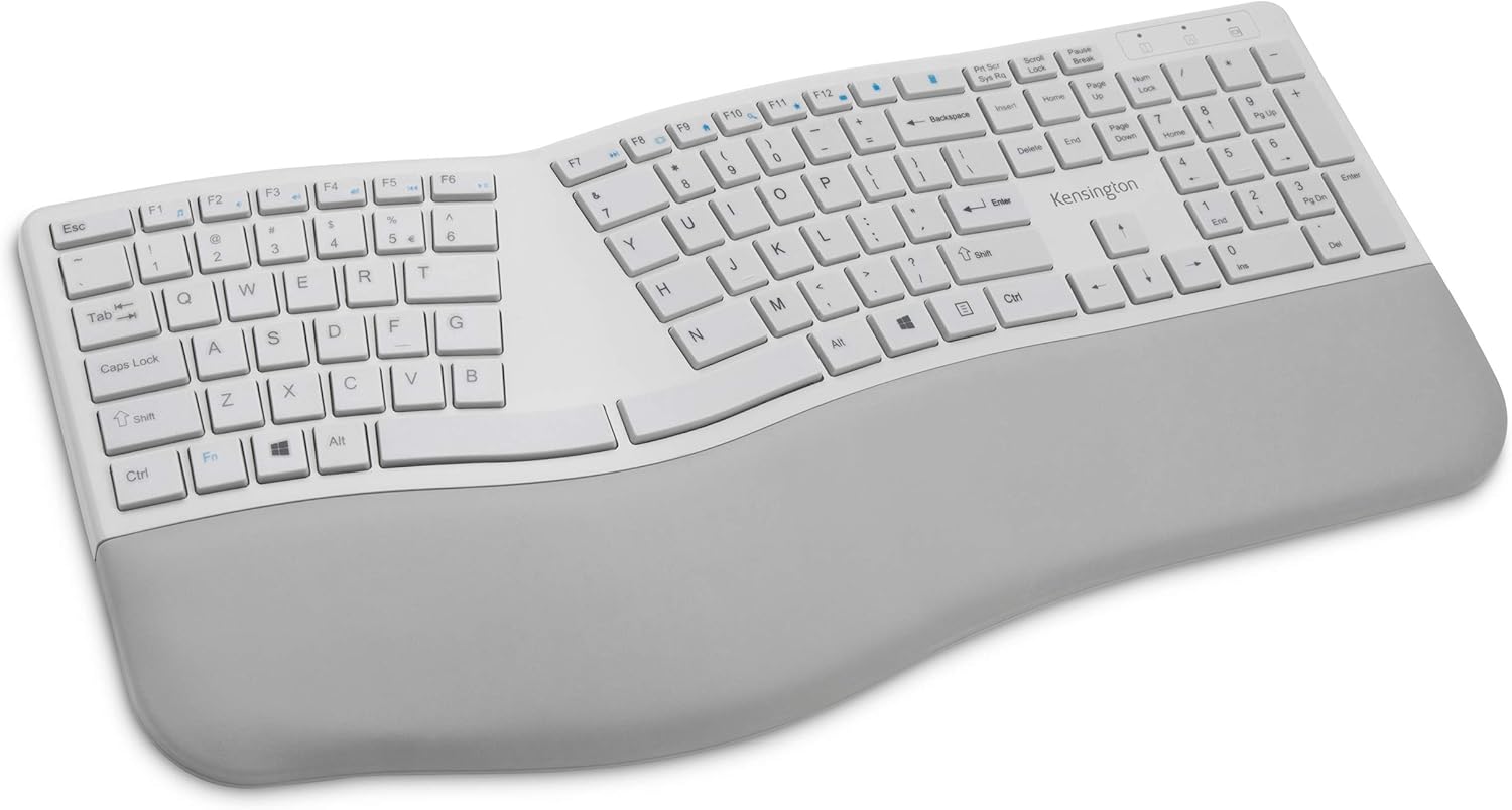Kensington Ergonomic Wireless Keyboard - Enhanced Comfort