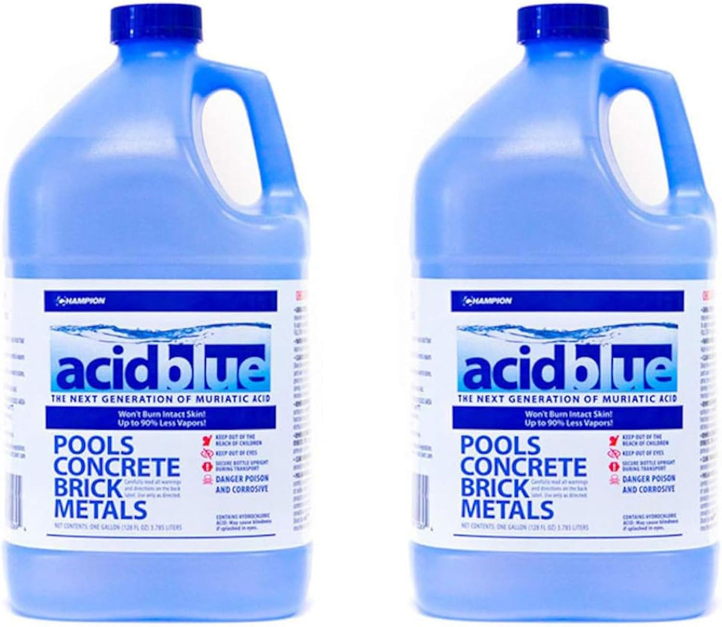 Champion Acid Blue Muriatic Acid for Stain Removal and Pool Care
