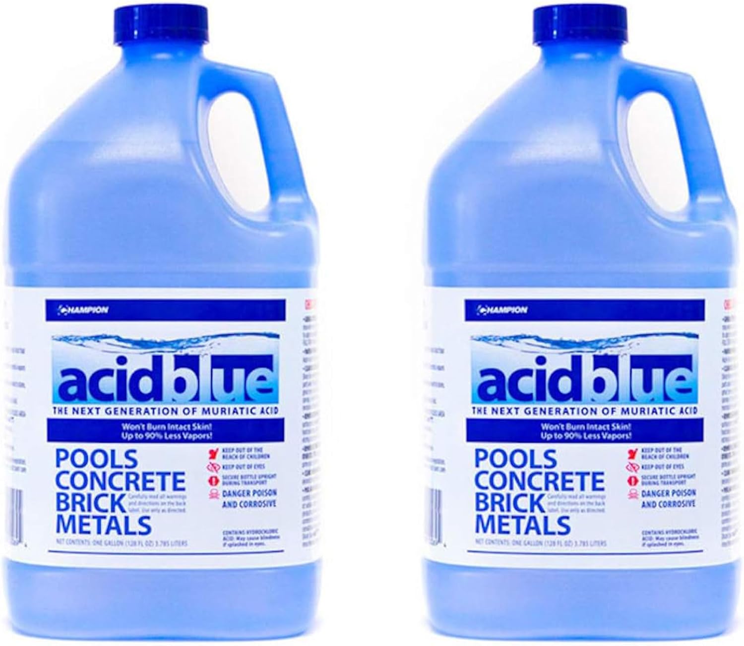 Champion Acid Blue Muriatic Acid for Stain Removal and Pool Care