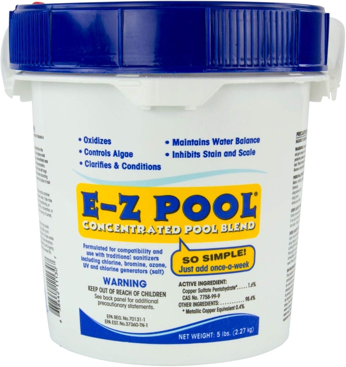 E-z Pool 5# Bucket: Powerful Water Care for Crystal Clear Pools