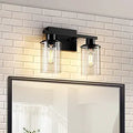 Bathroom Vanity Light Fixture 2 Light Matte Black - Sleek Over-Mirror