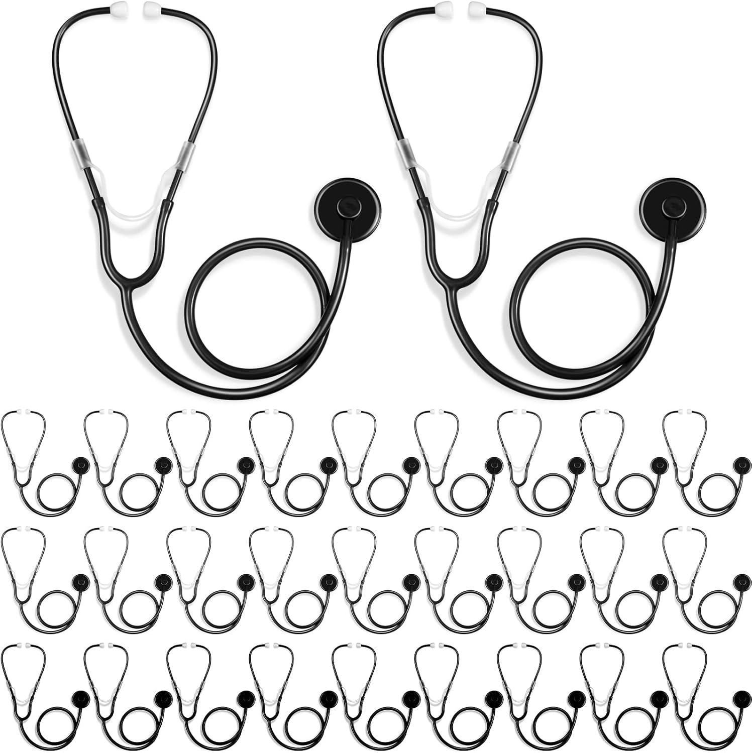 30 Pack Kids Stethoscope Toy for Doctor Role Play Fun