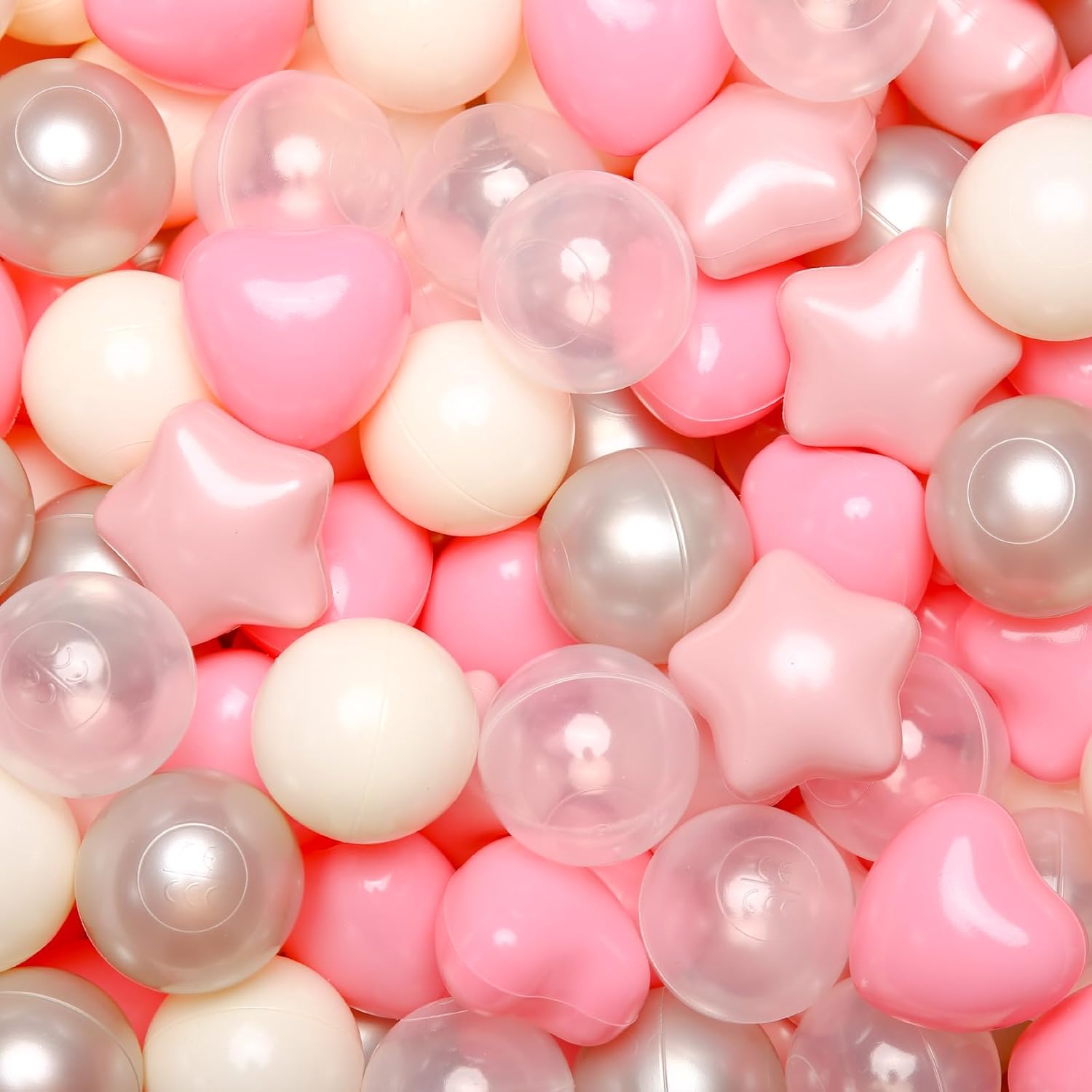 TRENDPLAY Ball Pit Balls Stars for Kids - Fun Shapes & Colors