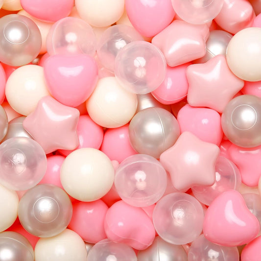 TRENDPLAY Ball Pit Balls Stars for Kids - Fun Shapes & Colors