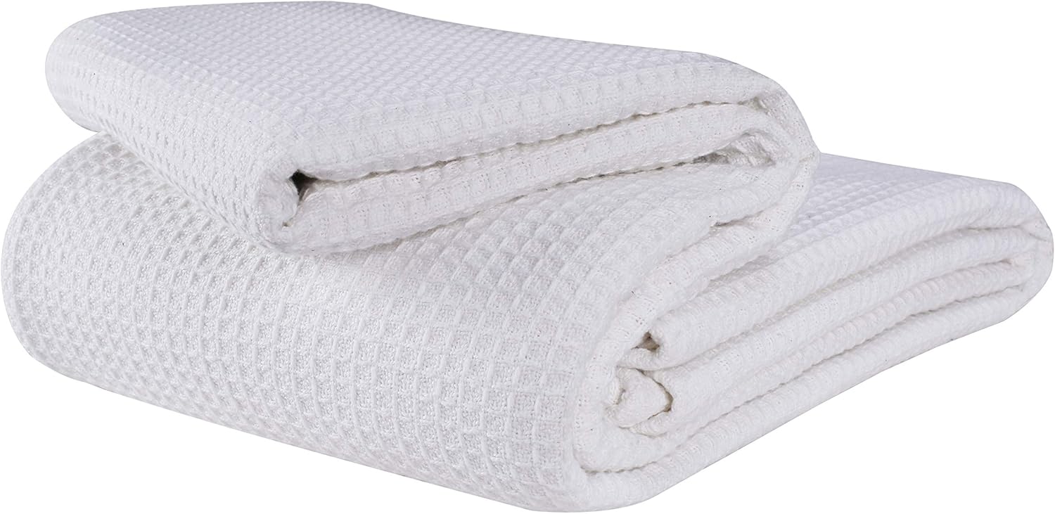 Glamburg 100% Cotton Thermal Bed Blanket for All Seasons