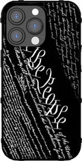 We The People Black Inverted Constitution iPhone 16 Pro Max Case