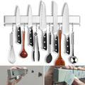 Magnetic Knife Holder 17 in Wall Mount with 12 Hooks - No Drill Option
