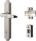 Ideal Security 1216 Surface Mount Storm Door Handle with Lock - Satin