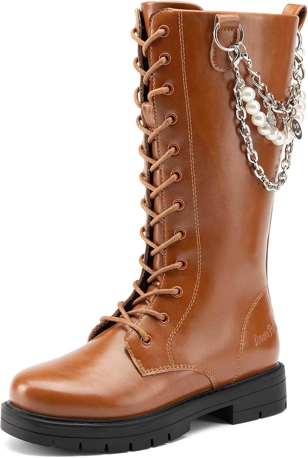 DREAM PAIRS Girls Riding Boots with Customizable Accessories