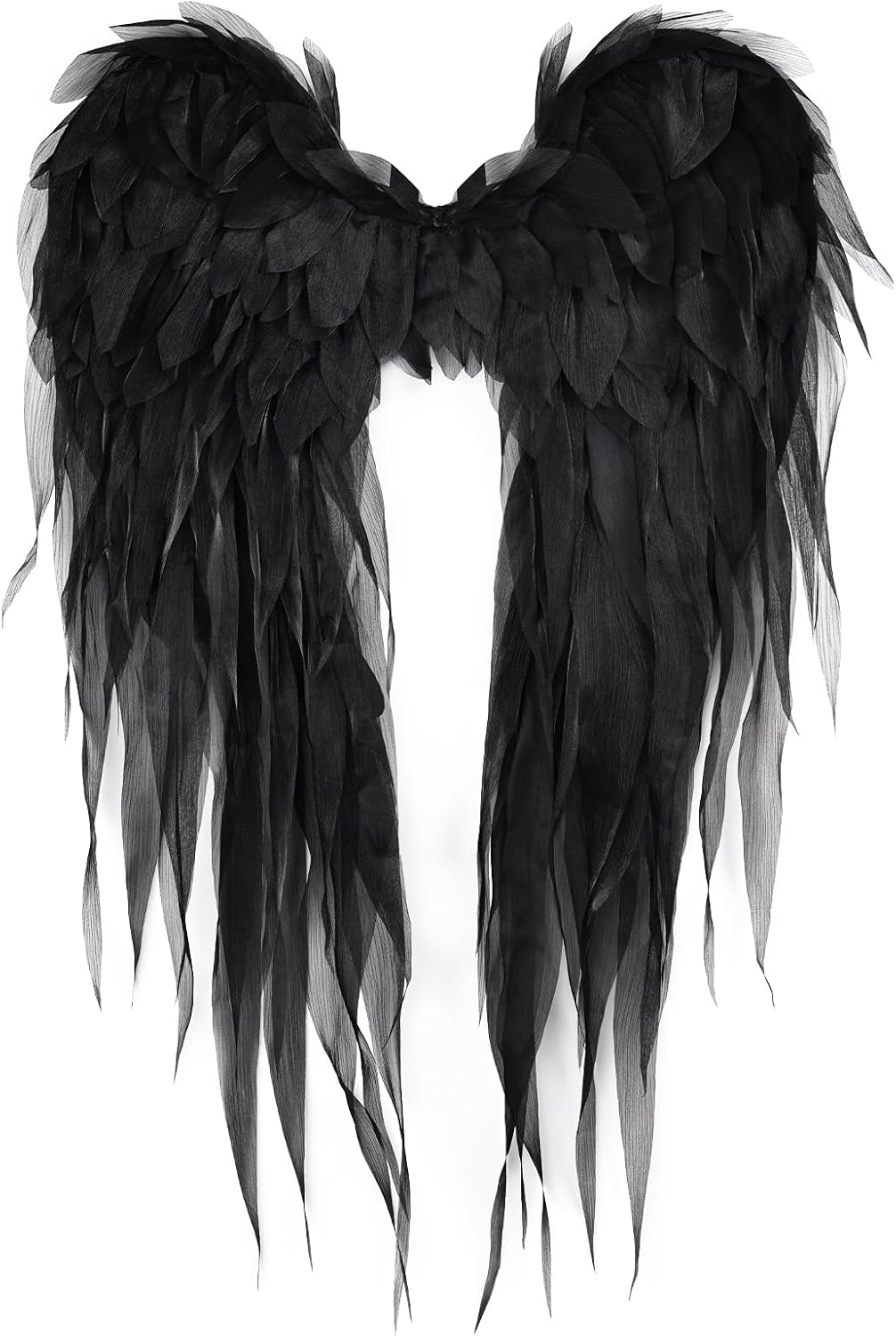 MehelloFeather Black Angel Wings Costume for Fairy Cosplay