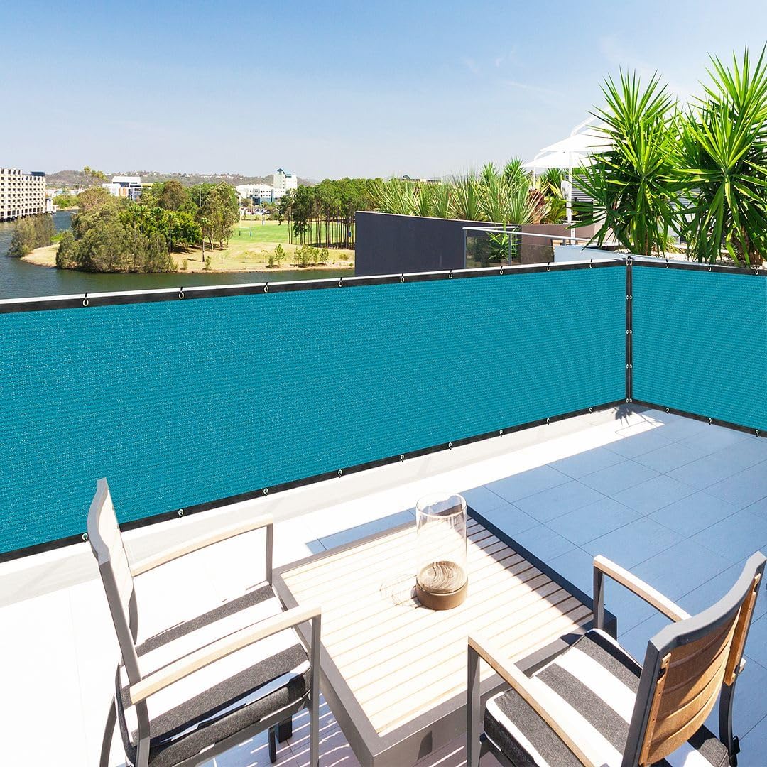 Houssity Turquoise 3ft x 46ft Privacy Screen for Decks and Fences