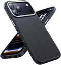 Maledan iPhone 17 Pro Max Case Carbon Fiber & Shockproof TPU - Slim