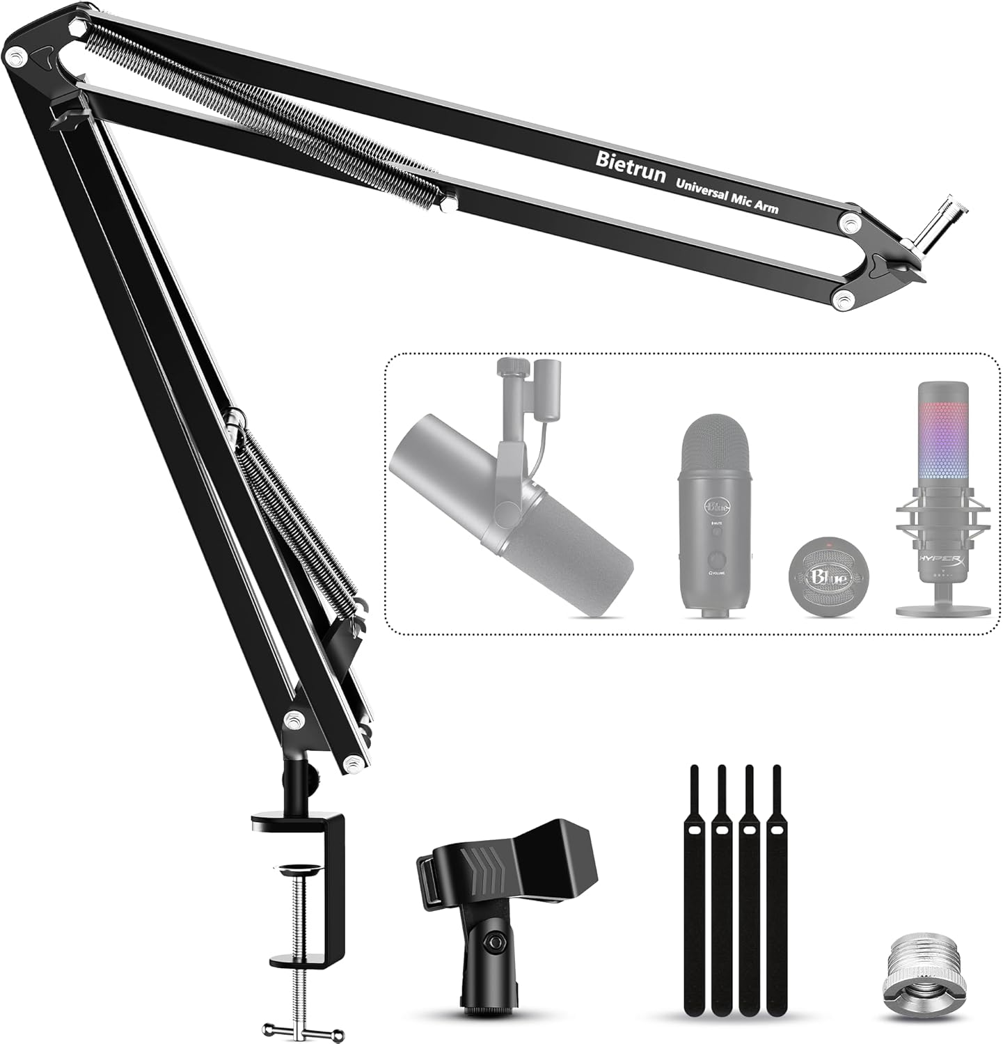 Microphone Boom Arm Desk Mount for Blue Yeti and More