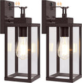 Motion Sensor Outdoor Wall Lights - Dusk to Dawn Porch Sconces 2-Pack