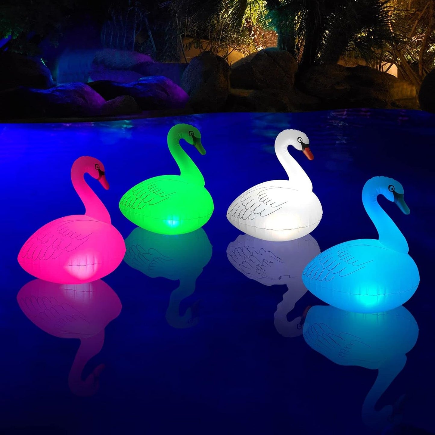 Swan Floating Pool Lights for Stunning Nighttime Decor