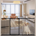 Black 40.55 in Extra Tall Wide Baby Gate - Pressure Mounted