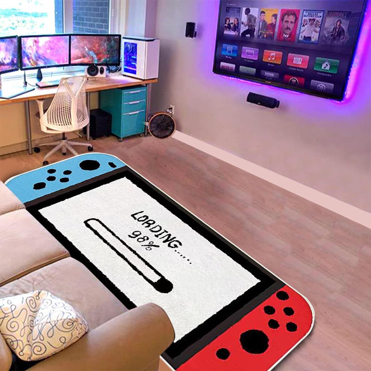 Soft Anime Gaming Rug 59  24in - Aesthetic Indoor Decor