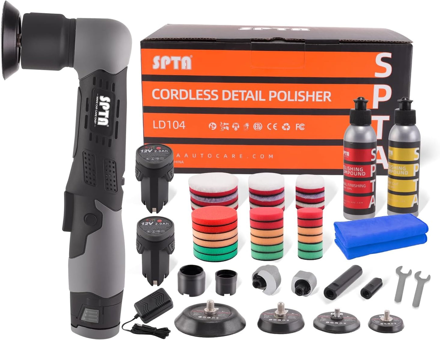 SPTA Cordless Mini Car Polisher for Effortless Detailing