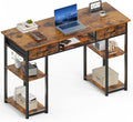 Sweetcrispy Desk with Fabric Drawers for Home Office