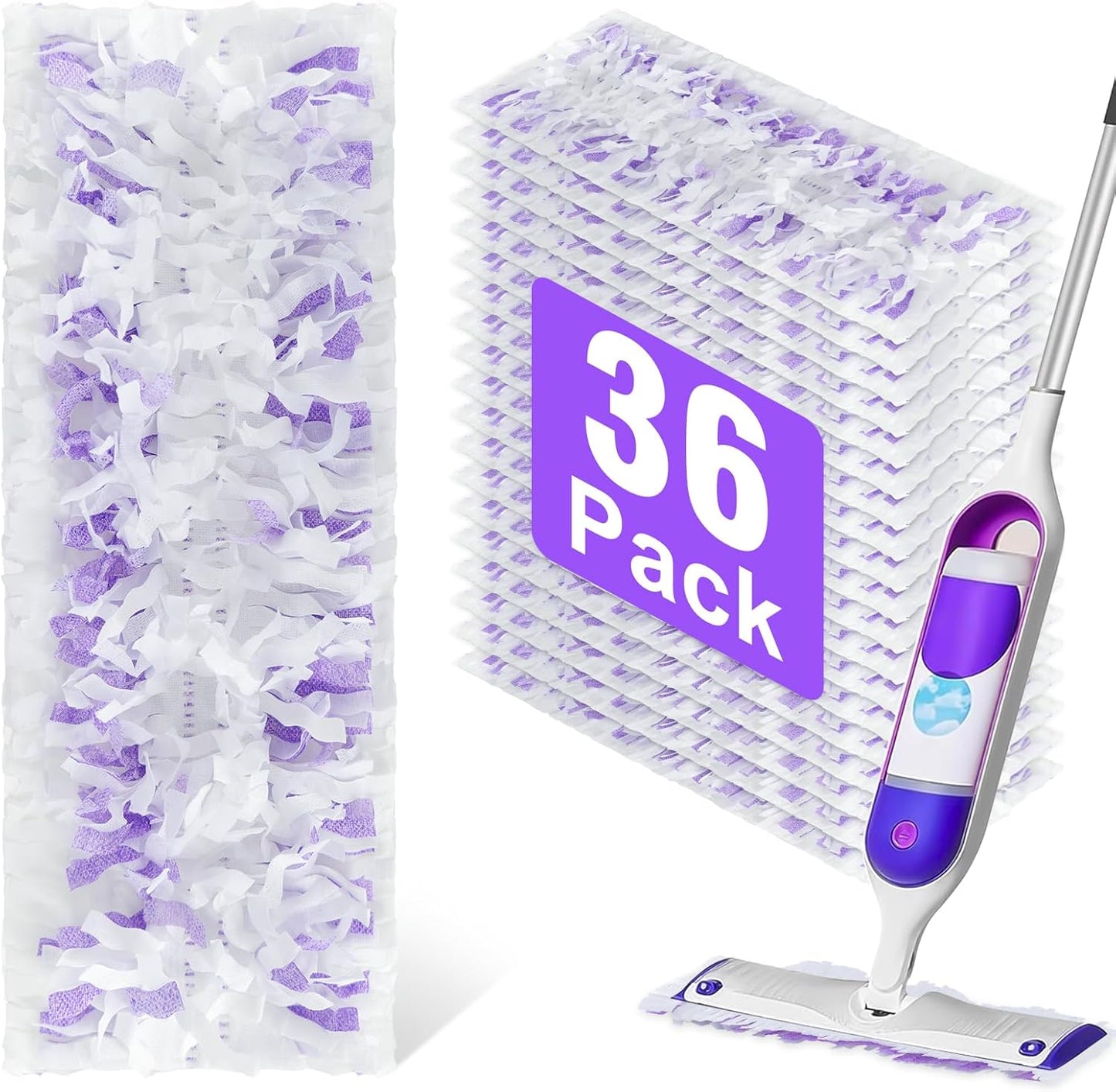 36 Pack Disposable Power Mop Refills for Efficient Cleaning