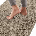 Gorilla Grip Bath Rug 70x24 in Beige - Thick Soft Absorbent Chenille
