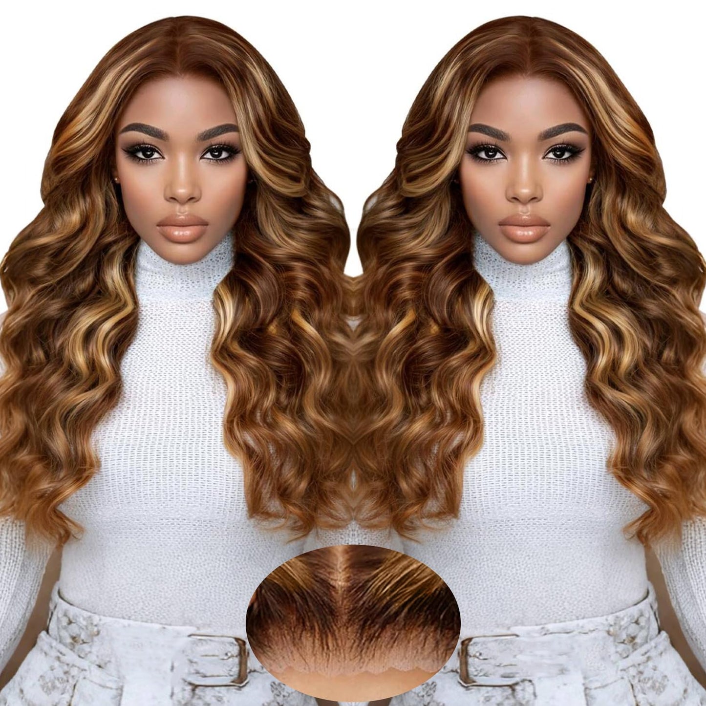 24 Inch Glueless Lace Front Wigs Human Hair for Black Women