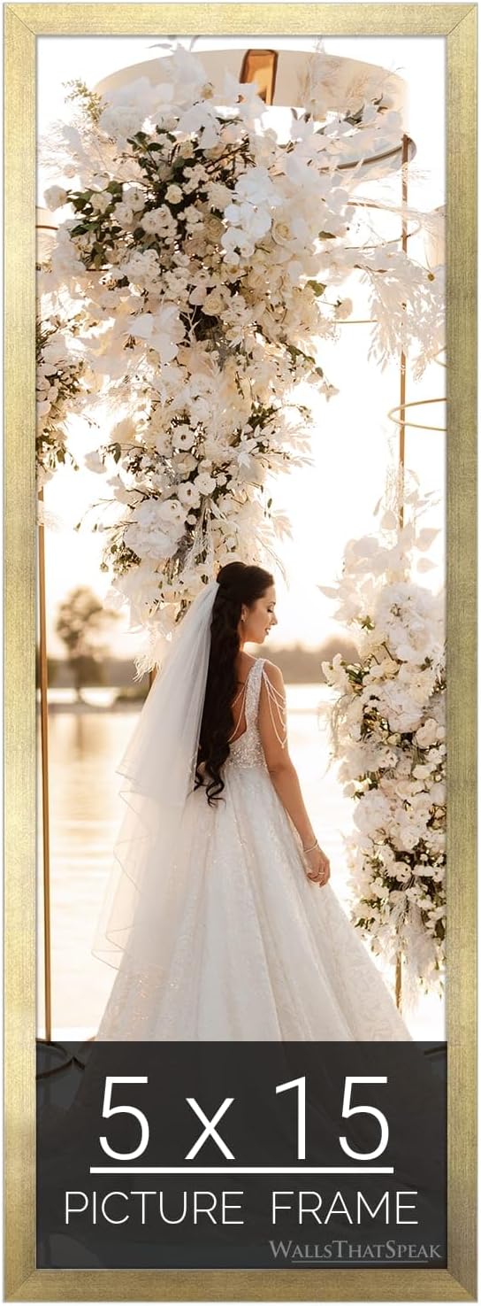 5x15 Gold Picture Frame for Puzzles Posters Photos Artwork