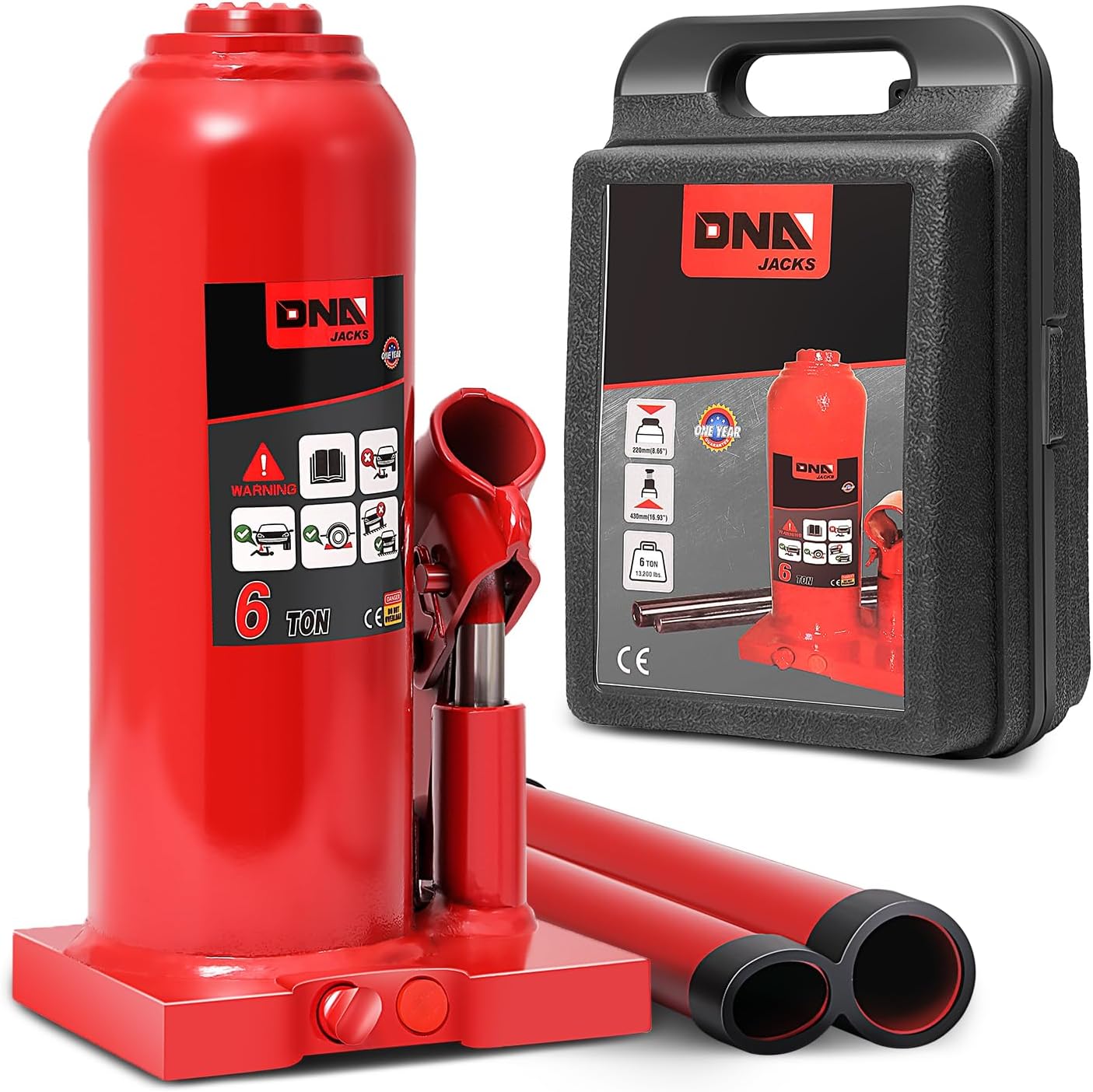 6 Ton Hydraulic Bottle Jack for Vehicle Repair and Maintenance