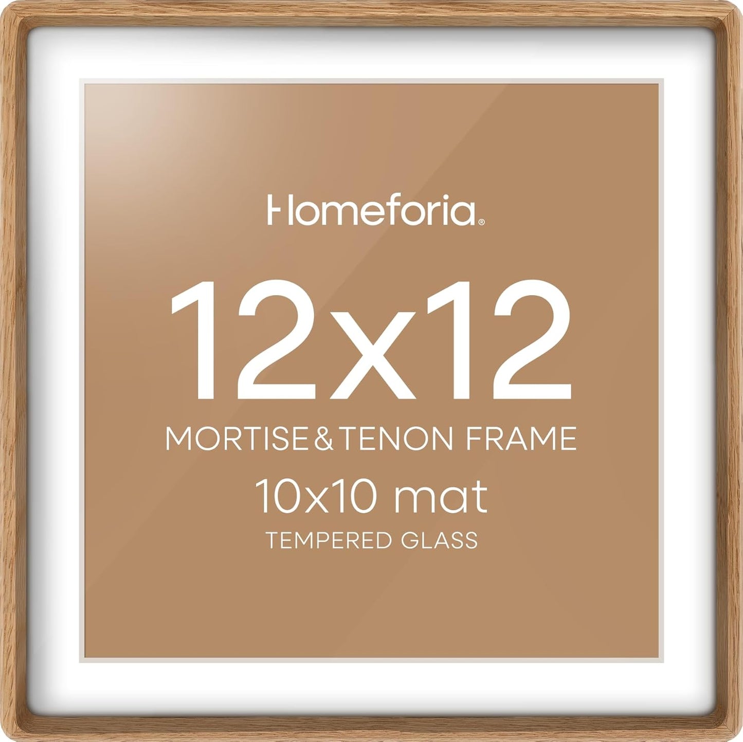 Homeforia 12x12 Light Wood Frame for 10x10 Prints - Stylish Decor