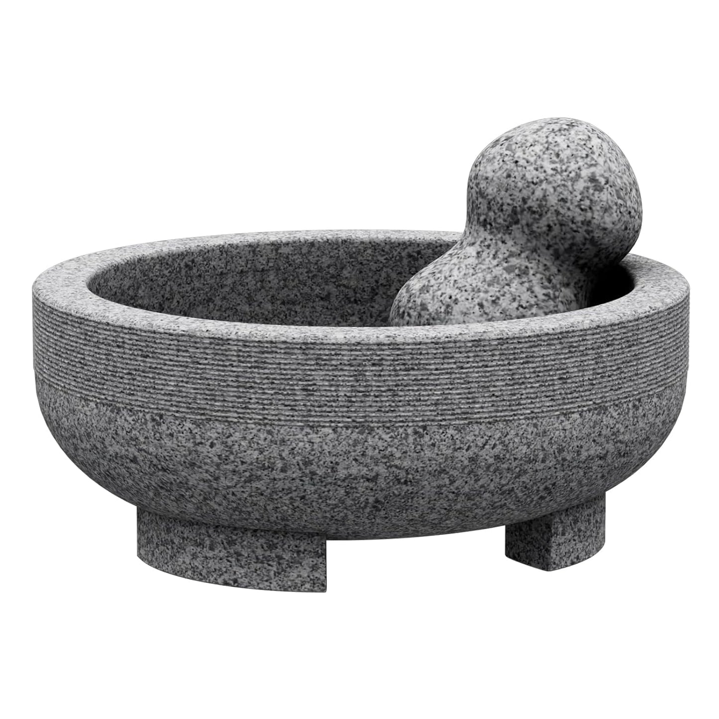 Large Mortar and Pestle for Guacamole and Sauces - 8 in
