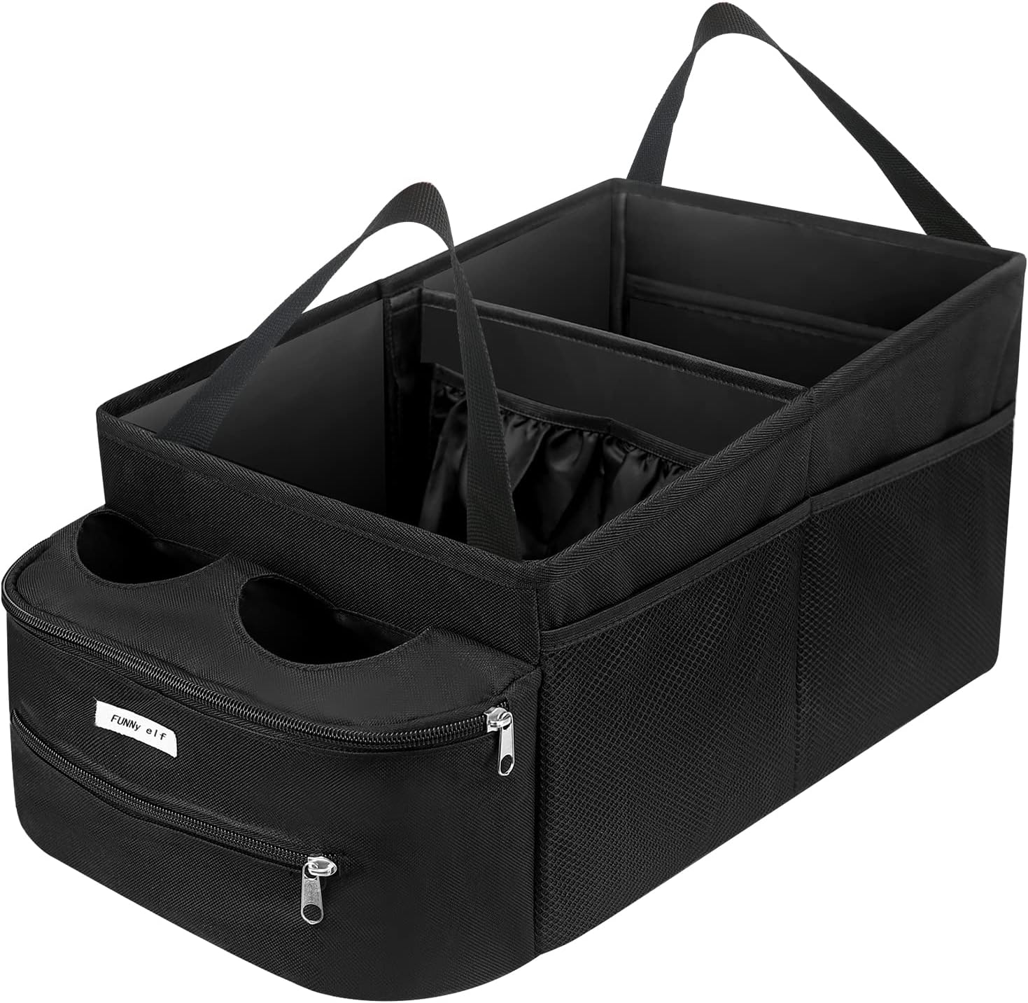 FUNNy elf Car Seat Organizer: 11 Storages, Collapsible