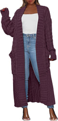 Caracilia Womens Long Cardigan Sweaters 2025 Fall Duster - Cozy Knit