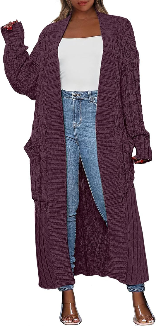 Caracilia Womens Long Cardigan Sweaters for Trendy Fall Style