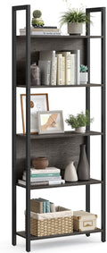 VASAGLE 5-Tier Bookshelf - Industrial 5-Shelf Bookcase for Home