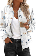 Zeagoo Women's Bomber Jacket Casual Zip Up Windbreaker - Lightweight