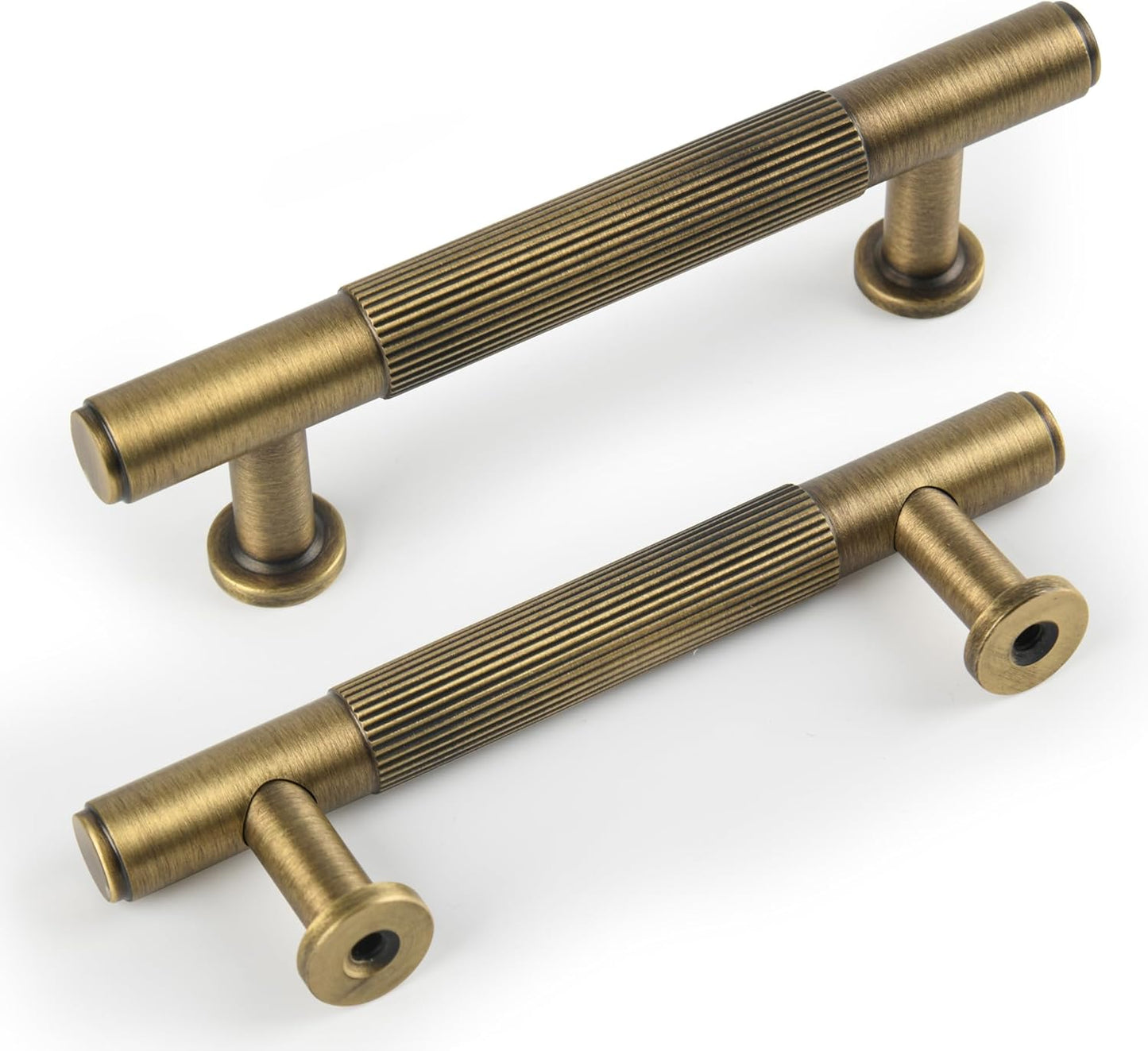 5 Pack Antique Brass Kitchen Cabinet Pulls for Modern Homes