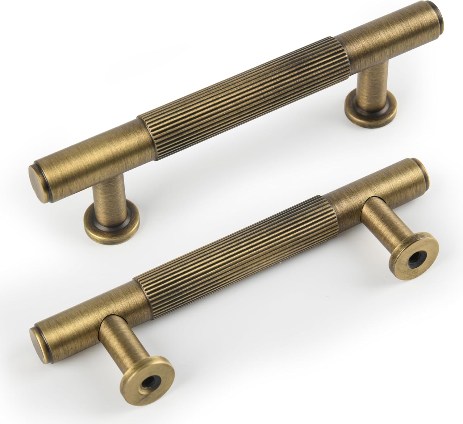 5 Pack Antique Brass Kitchen Cabinet Pulls for Modern Homes