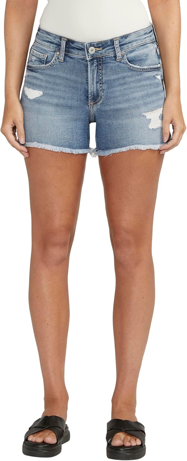 Suki Mid Rise Curvy Fit Women's Shorts for Effortless Style