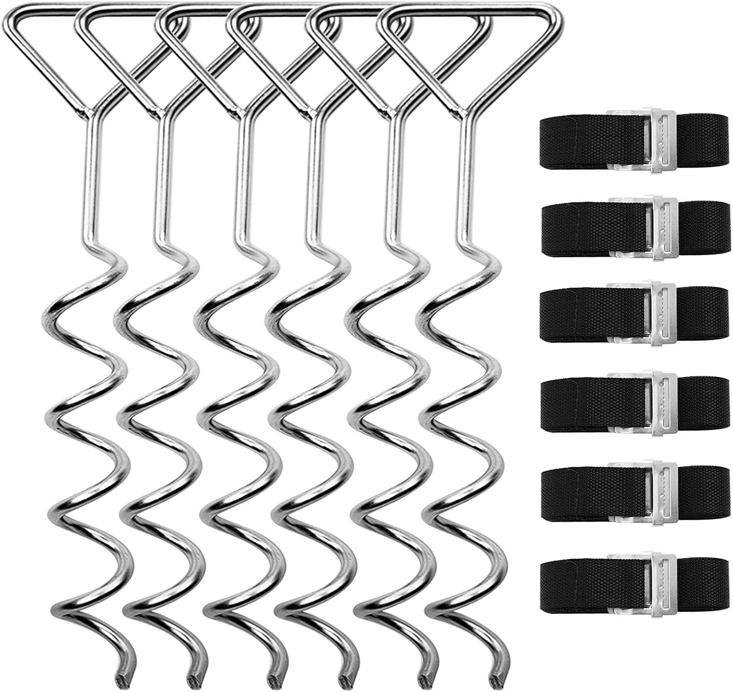 Trampoline Stakes Heavy Duty Ground Anchor Kit for High Winds