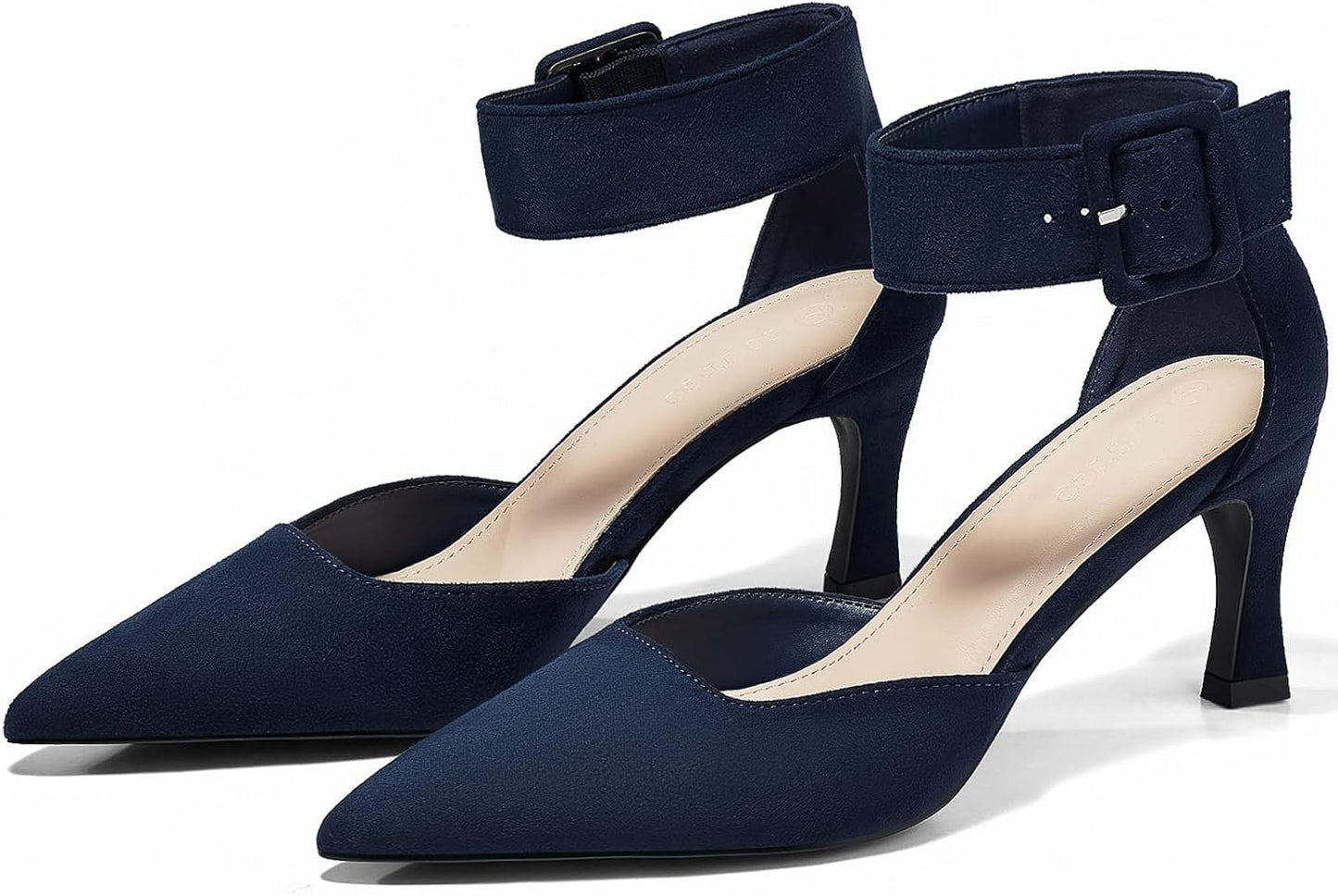 Coutgo Womens Kitten Low Heels for Elegant Dressy Occasions