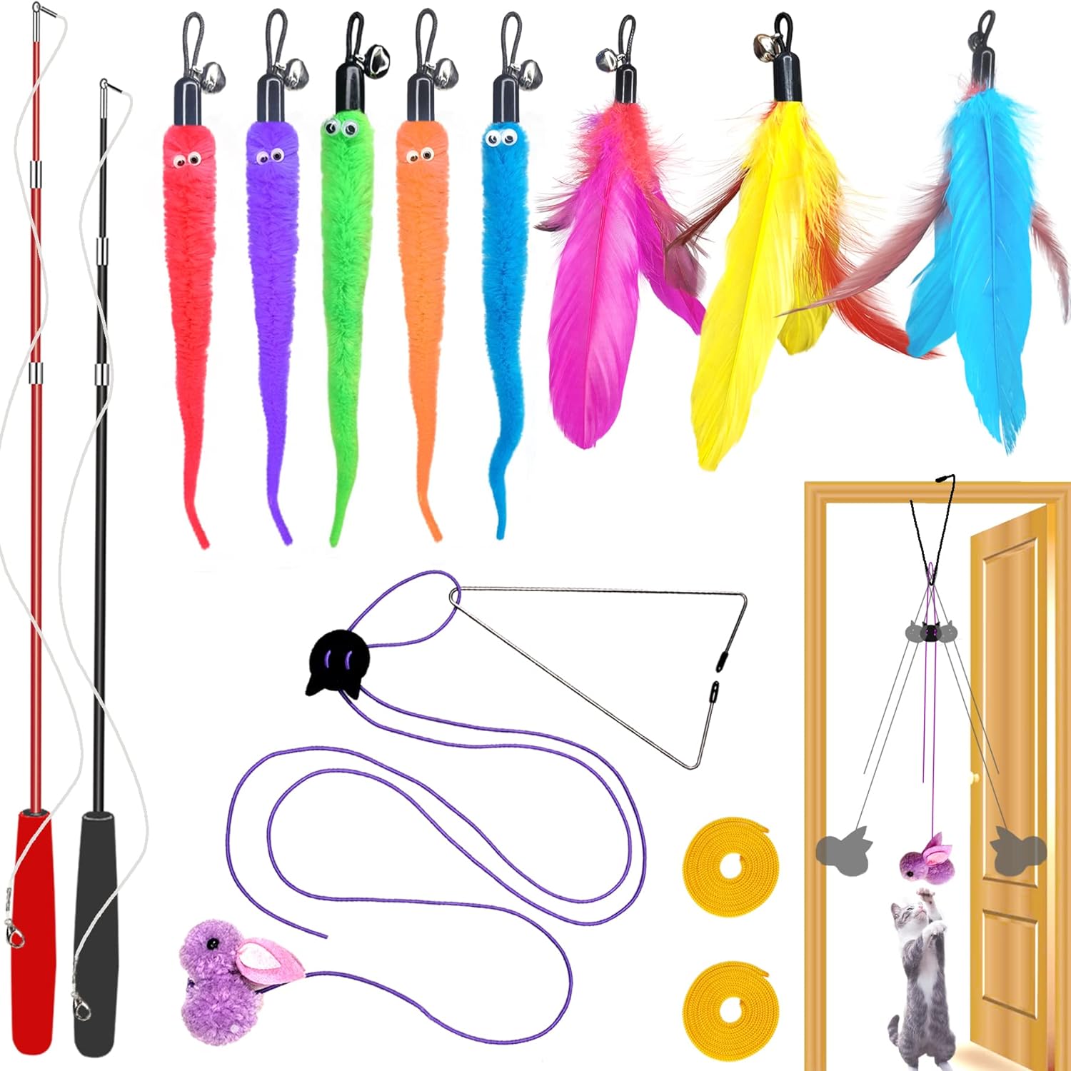 Interactive Cat Toy Set for Playful Kittens