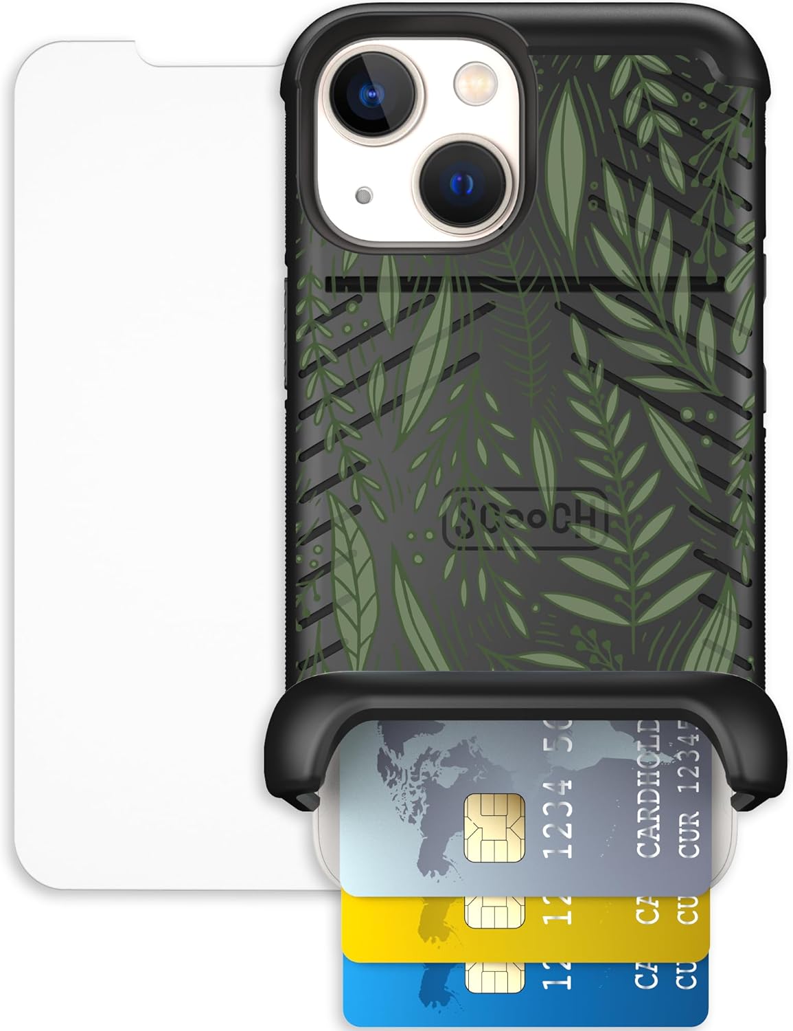 Scooch iPhone 13 Mini Case with Card Holder and Kickstand